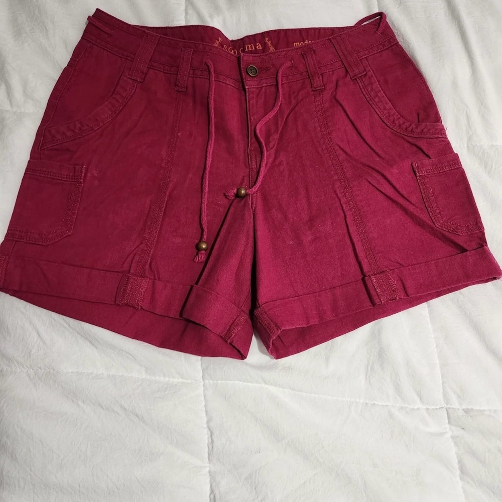Women's Red Casual Shorts